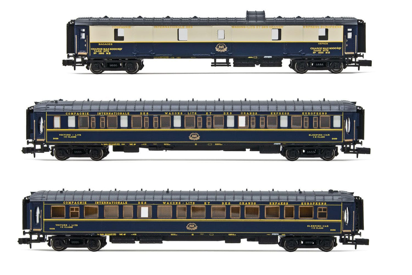 Arnold 6-unit set Talgo "Francisco de Goya" (Paris – Madrid), blue and white livery (base set)