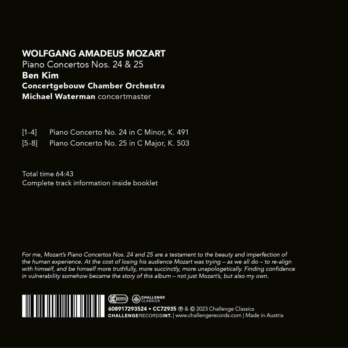 Wolfgang Amadeus Mozart: Piano Concertos Nos. 24 & 25