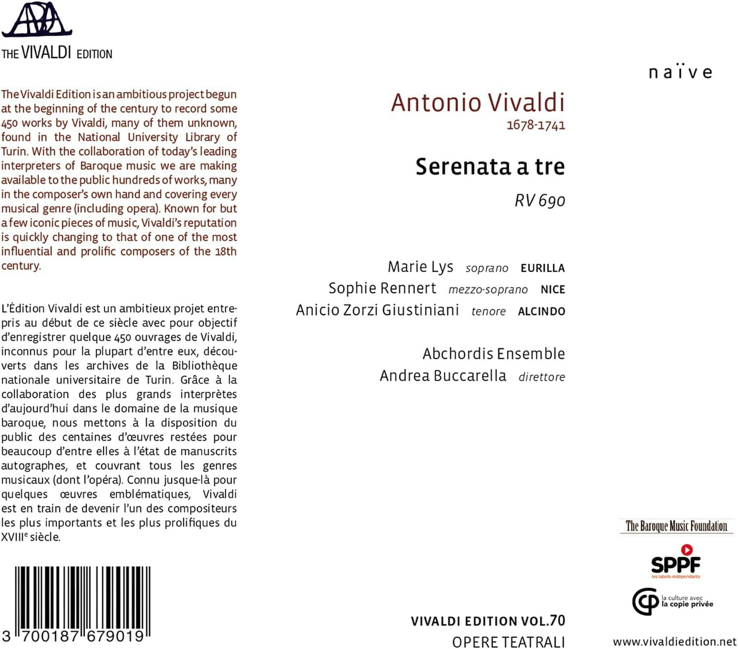 Vivaldi: Serenata a Tre