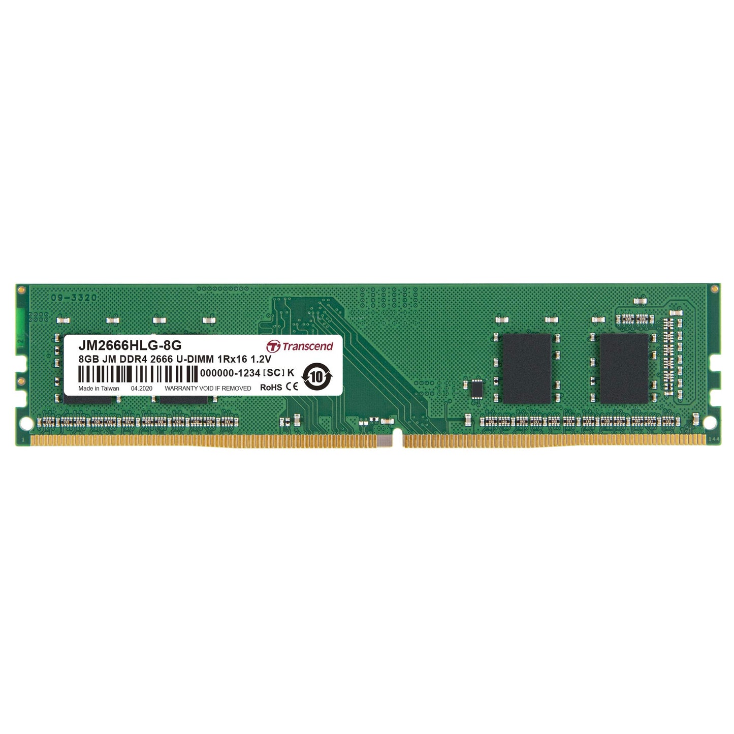 Transcend JM2666HLG-8G - 8 GB JetRAM DDR4 2666MHz DIMM 1Rx16 1.2V