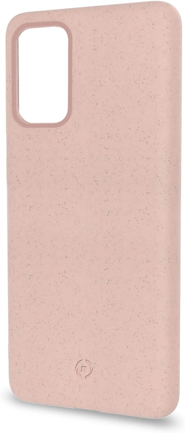 Celly Eco-Friendly Samsung Galaxy S20 Case, Biodegradable Plant Fibres Case with Integral Protection Anti-Slip and Soft Texture, Pink