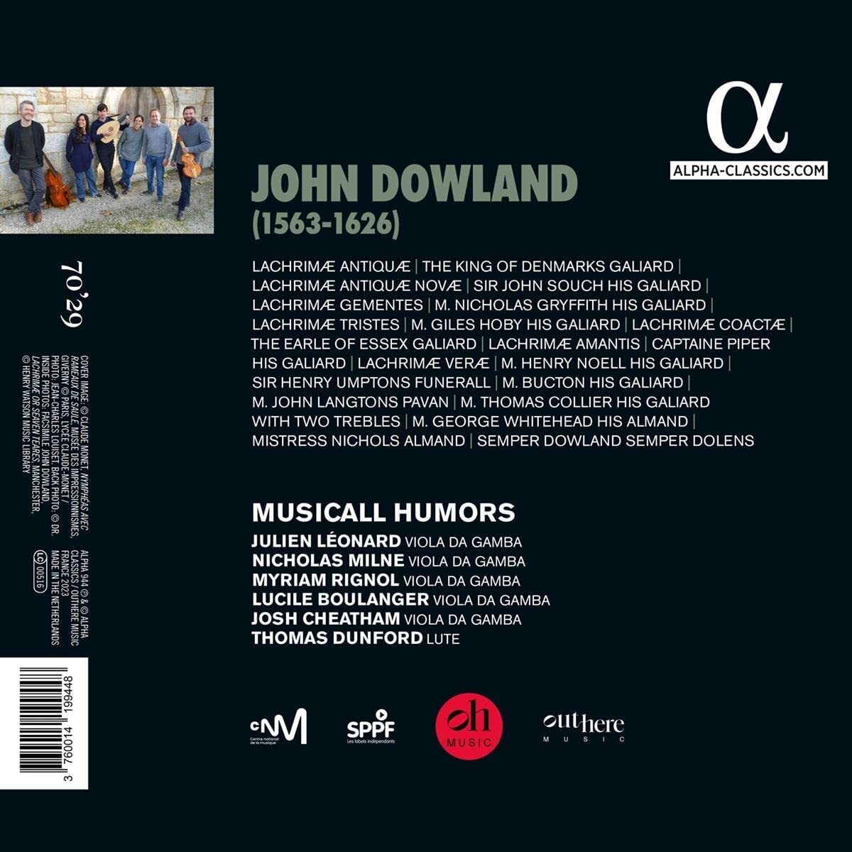 John Dowland: (Complete) Lachrimæ