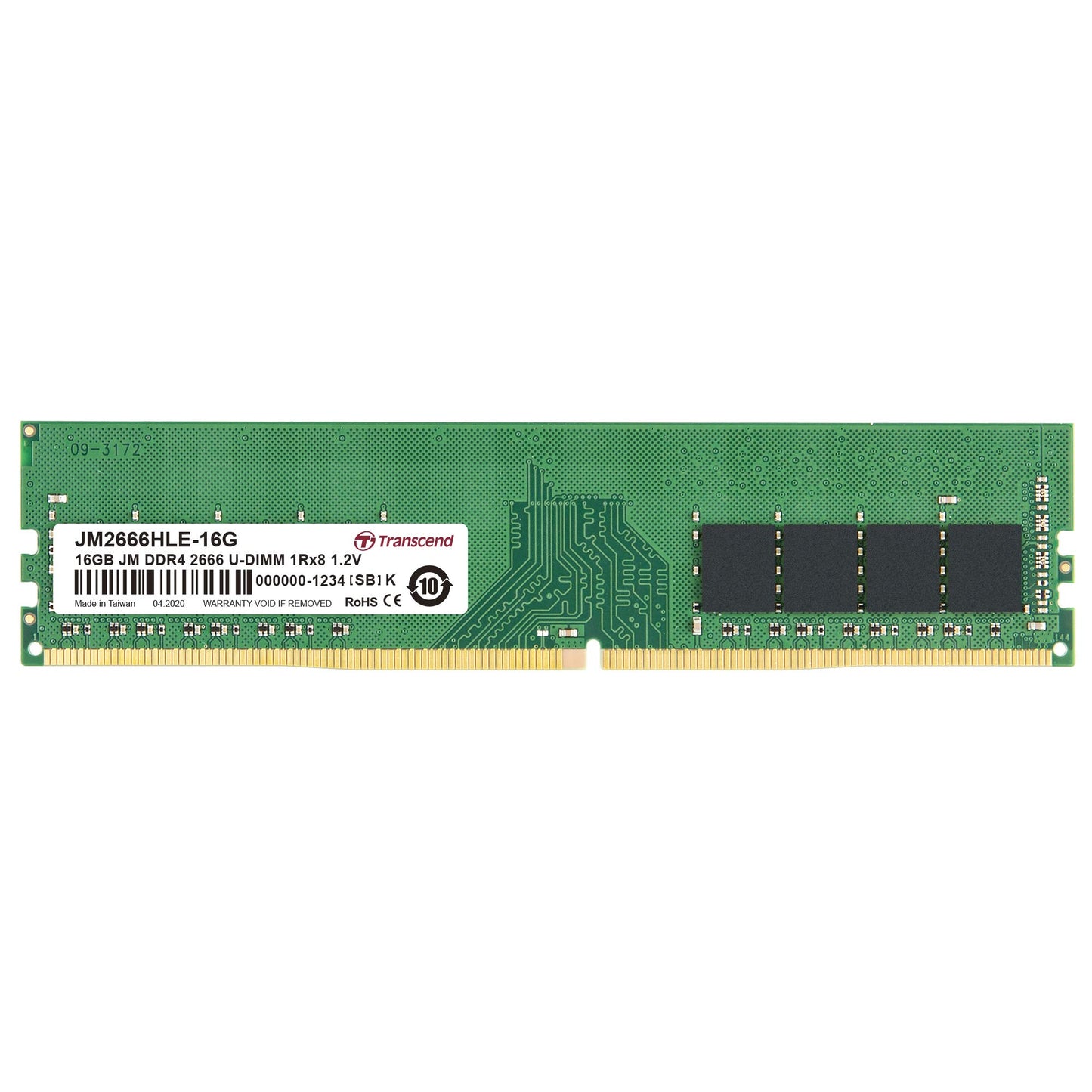 Transcend JM2666HLE-16G | DDR4-2666 Unbuffered Long-DIMM 16GB