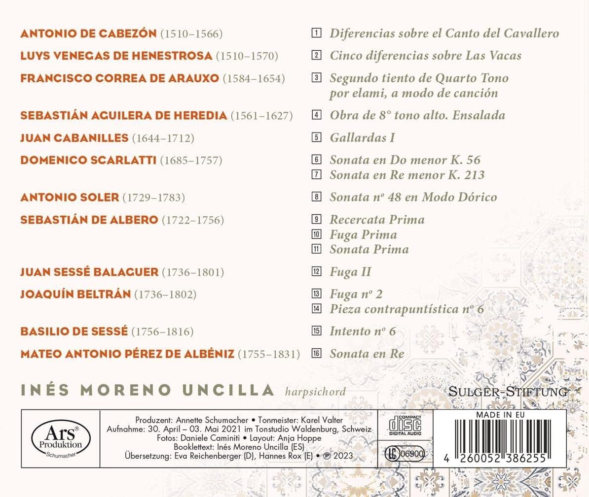 Inés Moreno Uncilla: 300 Years of Spanish Harpsichord Music