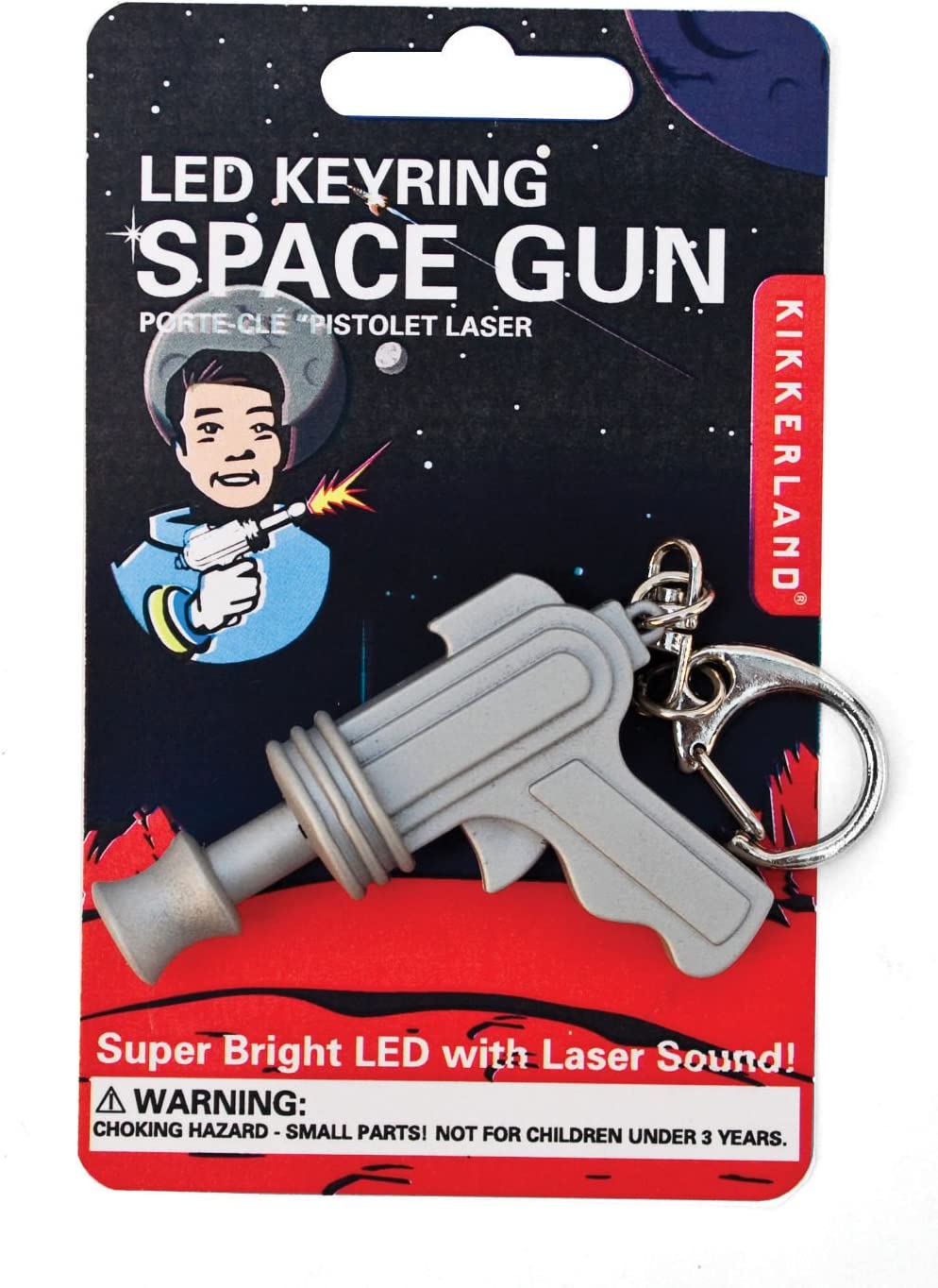 Space Gun Led Keychain Carded (Krl28