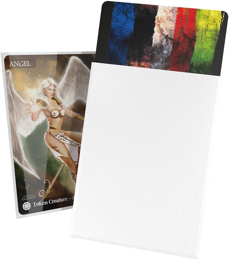 Ultimate Guard Cortex Card Sleeves, 100 Standard Size TCG Sleeves, 66 x 91mm, White Back, Glossy Finish, No PVC & Acid-Free, High Clarity