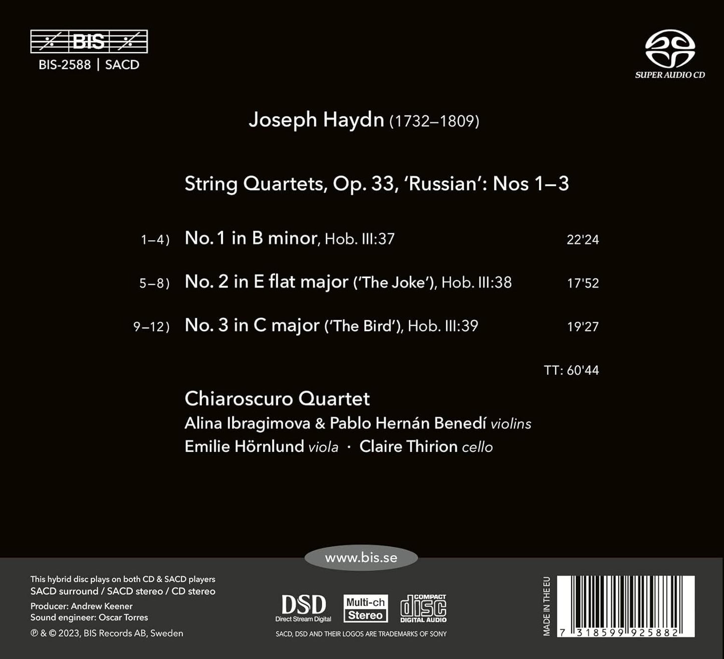 Joseph Haydn: Op. 33, 1-3
