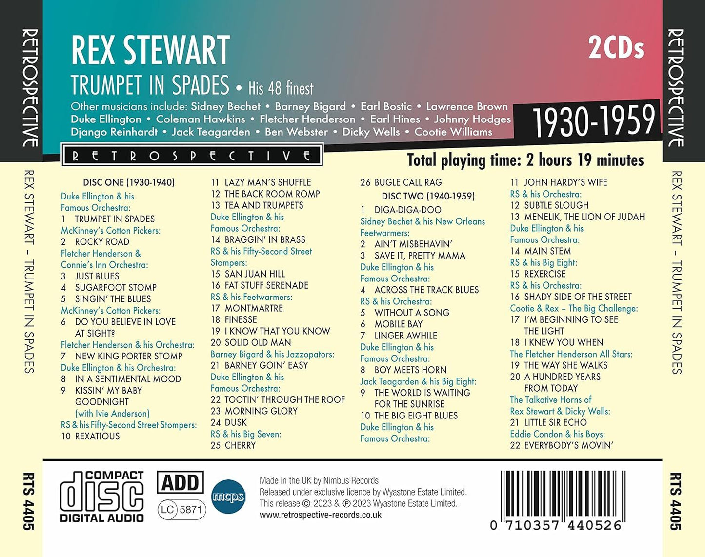 Rex Stewart: Trumpet in Spades: His 48 Finest 1930-1959