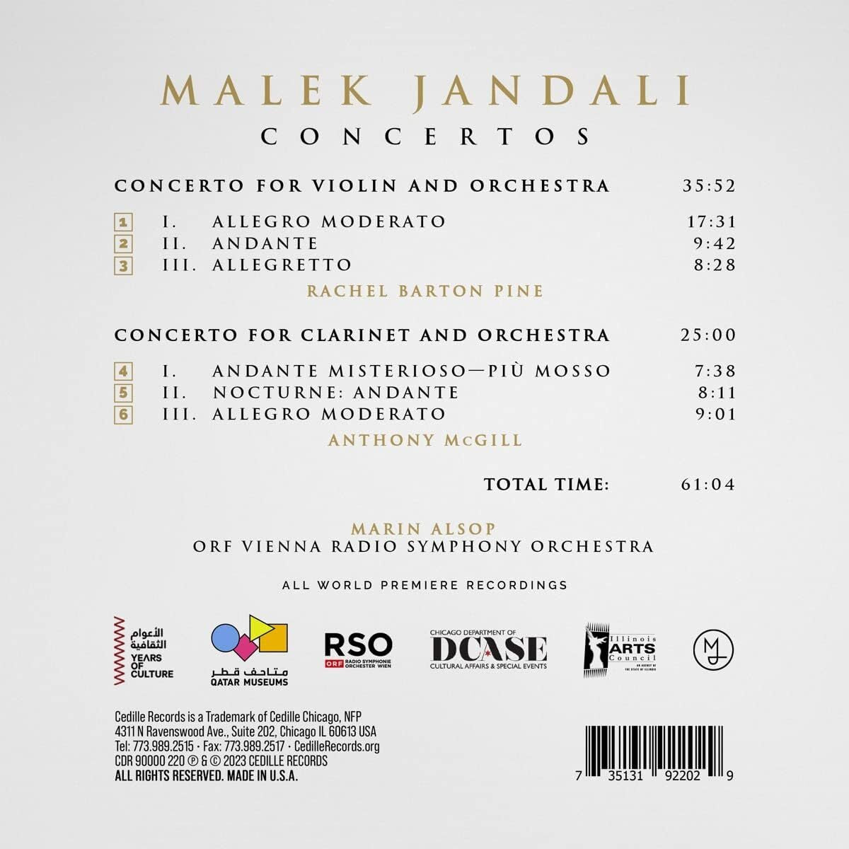 Malek Jandali: Concertos