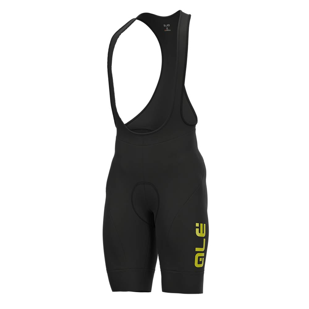 Alé Clothing Winter Solid Bibshorts Black/Yellow XS