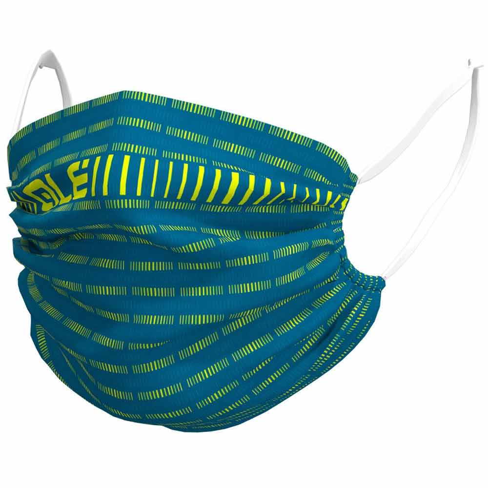 Alé Clothing Face Mask Green Road Turq/Yellow