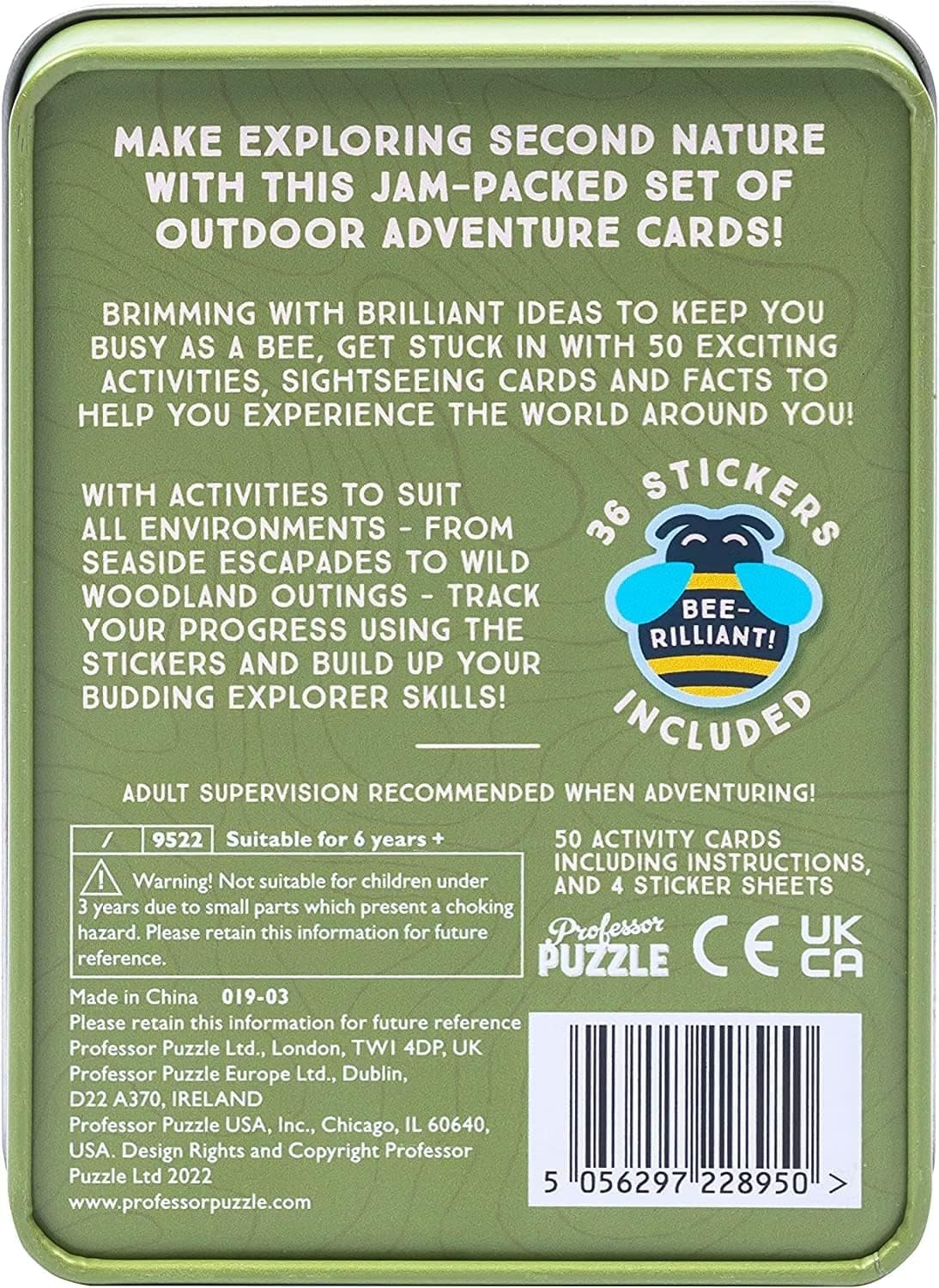 Professor PUZZLE | Outdoor Adventure Cards | Ages 6+ | 1+ Players