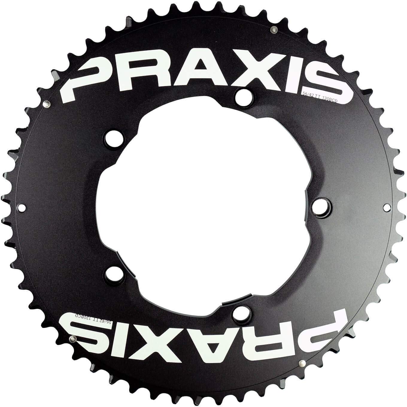 Praxis Unisex's Road Core Set Aero 53/39 130 Bcd Tt 5 Holes Crown, Black, One Size
