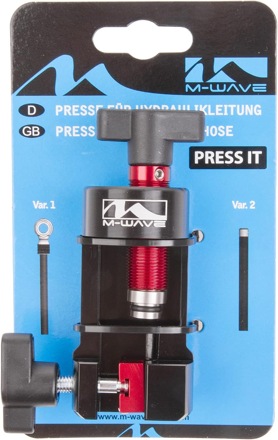 M-Wave 881085 Press-It Hydraulic Press for Bicycle Disc Brakes, Universal Size, Black