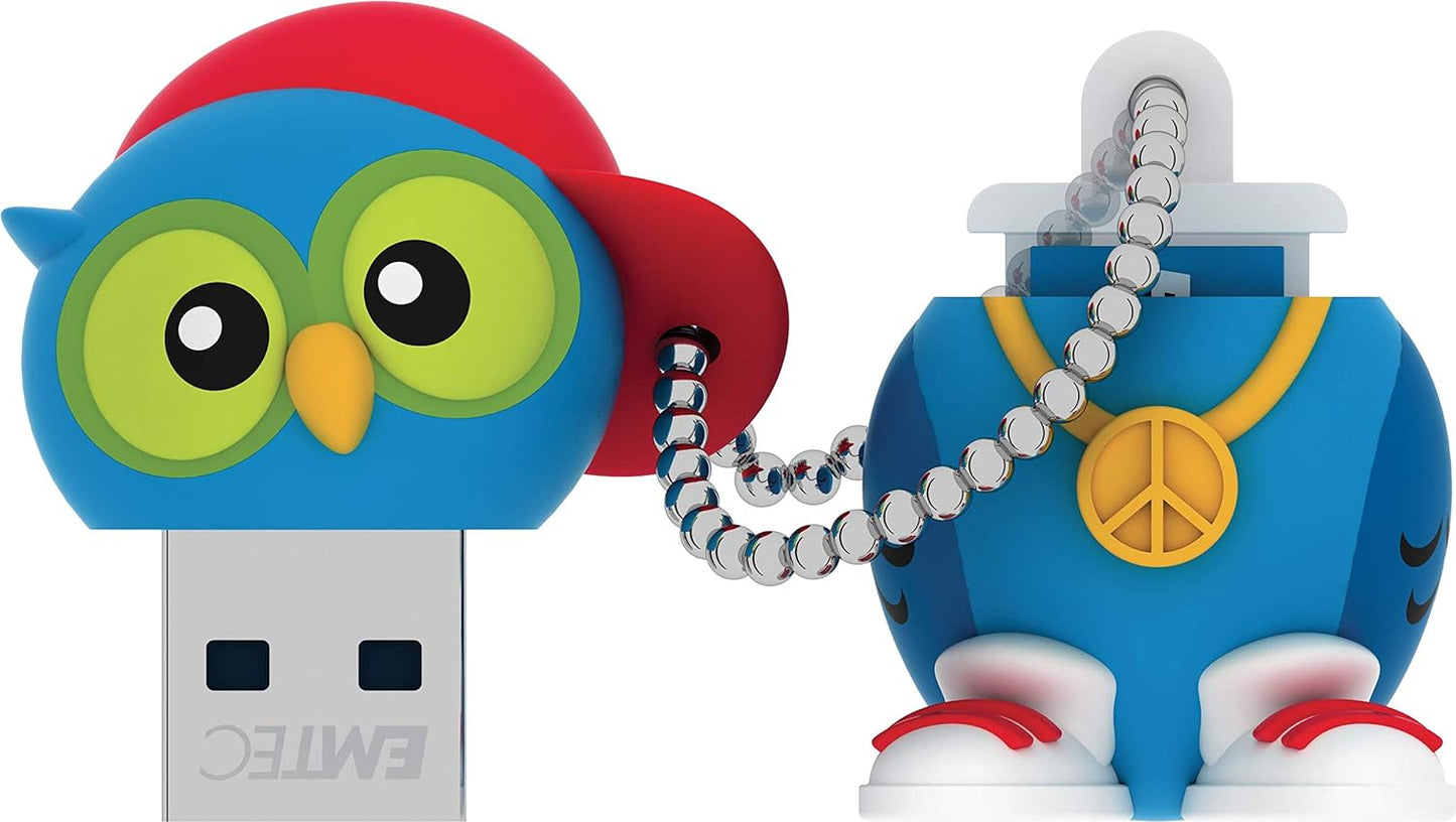 EMTEC Clé USB 2.0 Compatible M341 DJ Owl - 16Go, Black Dj Owl 16 gb