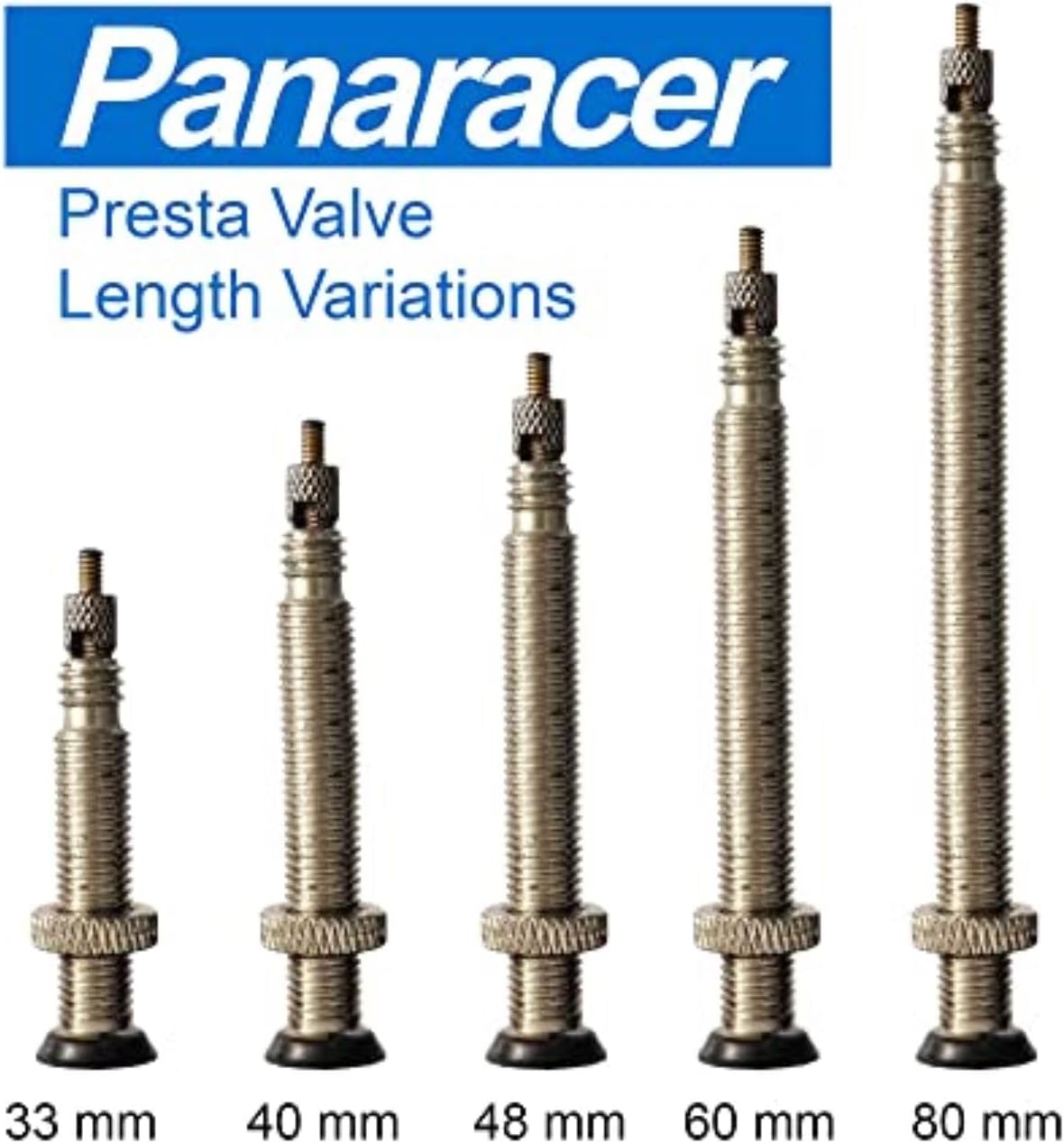 Panaracer Removable Core Bicycle Tubes, 33 mm Presta Valve, single or two pack 27.5x3.0/3.8 33mm stem - Presta valve 1 Pack