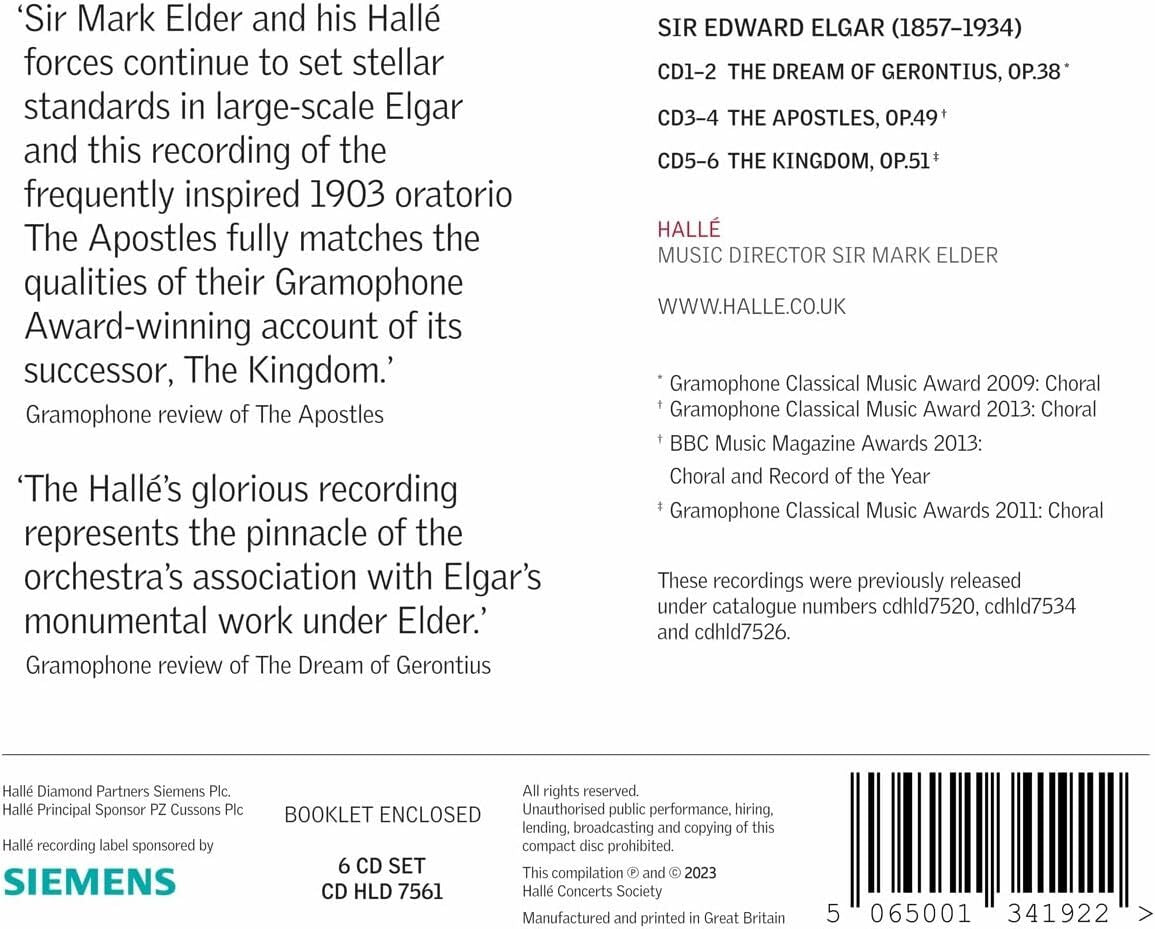Elgar: The Dream of Gerontius/The Apostles/The Kingdom