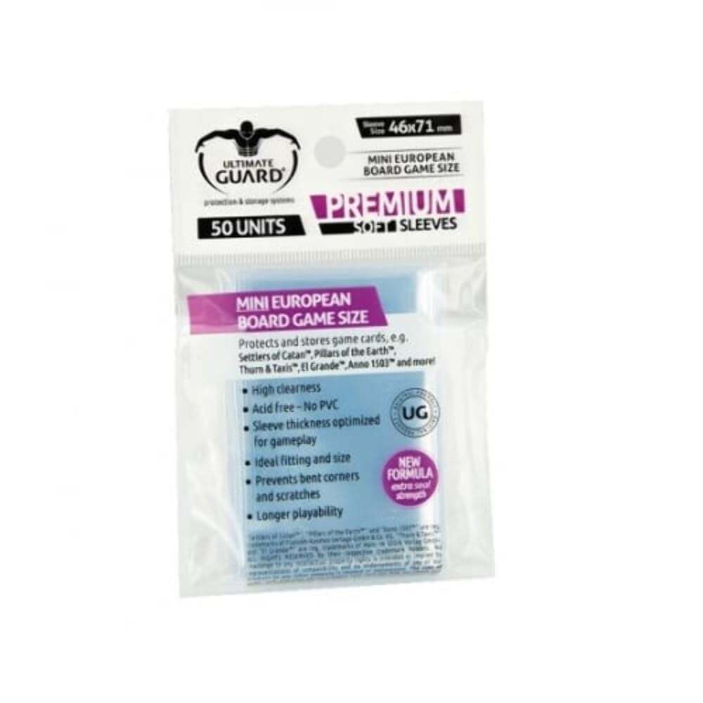Ultimate Guard Premium Soft Sleeves für Brettspielkarten Mini European (50