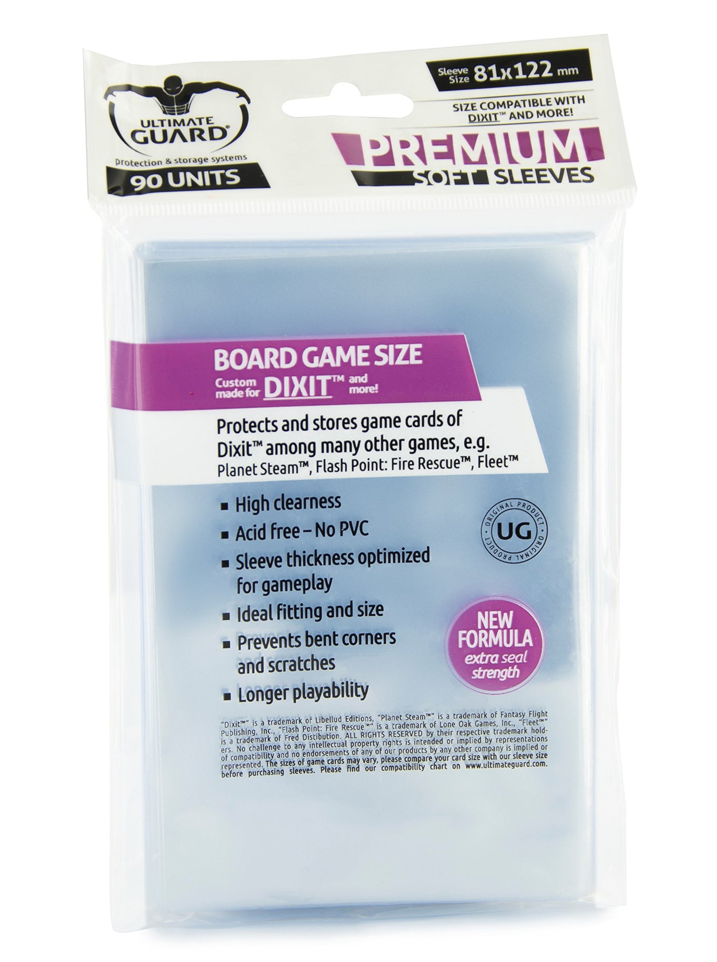 Ultimate Guard Dixit Premium Soft Sleeves - Funda para tarjetas de juego de mesa, 81 x 122 mm (10284