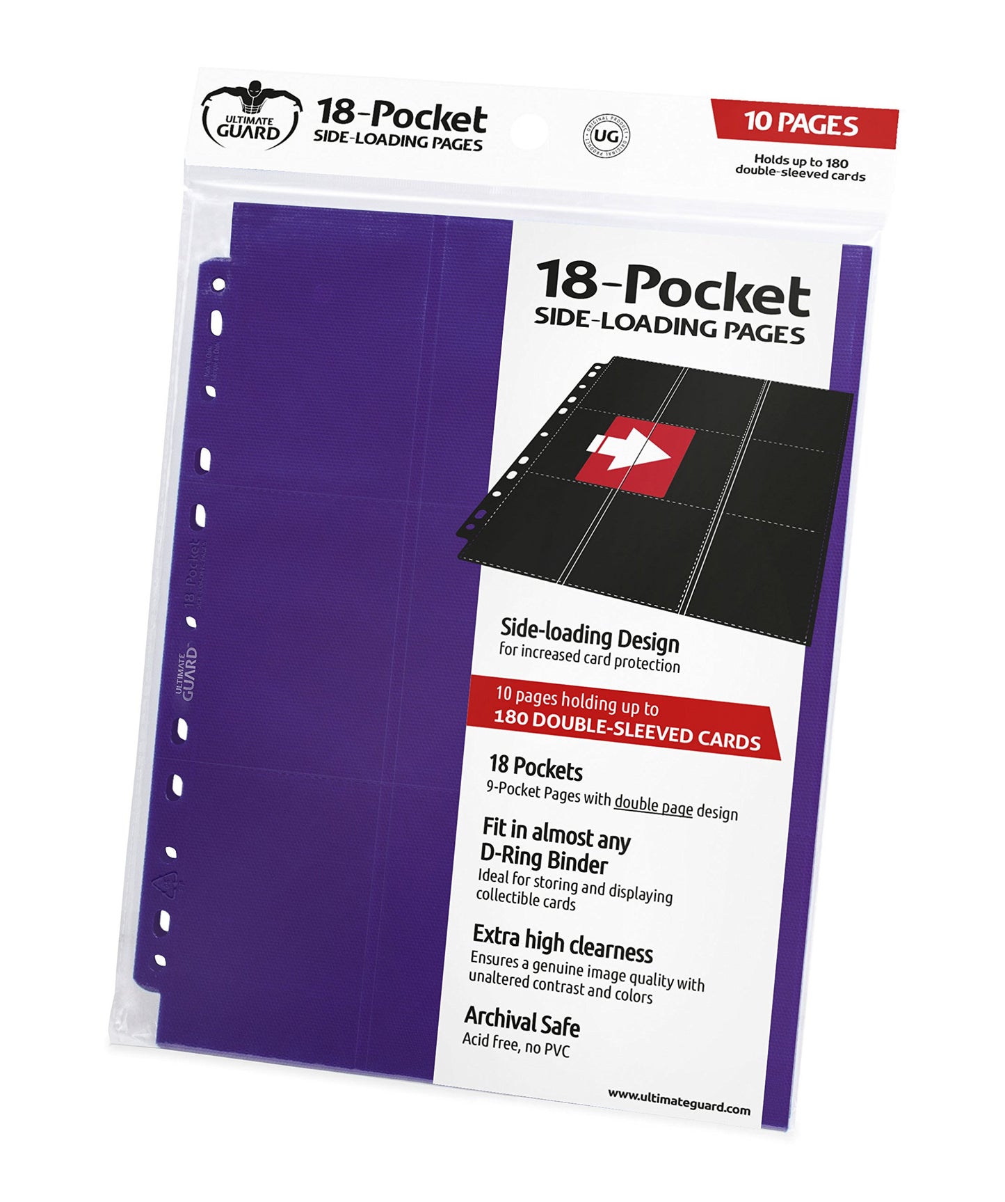 Ultimate Guard 18-Pocket Pages Side-Loading Album (Purple