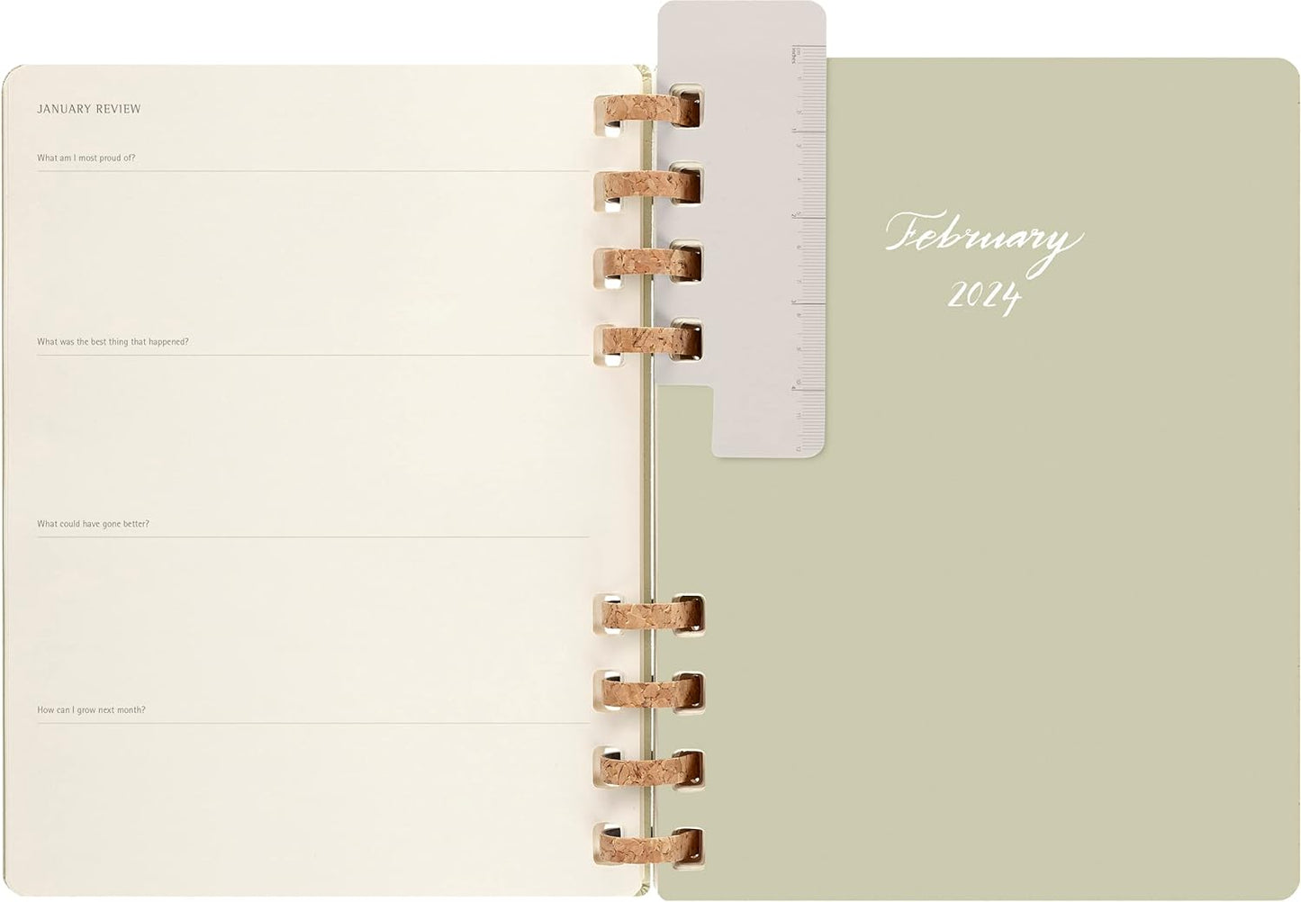 Moleskine Monthly and Weekly Spiral Agenda 12 Months 2024, Agenda 2024, Size XL 20,4x25,2, Hard Cover and Elastic Closure, Colour Crush Kiwi