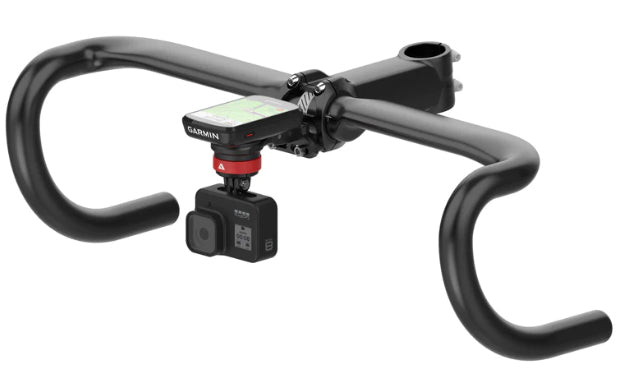KOM Cycling Quick Release Stem Mount GoPro Computer Mount for Wahoo and Garmin Bike Computers (Bike Mount for Edge 1040, Elemnt Roam, Elemnt Bolt v2) 1040 Bike Mount Compatible with GoPro Accessories
