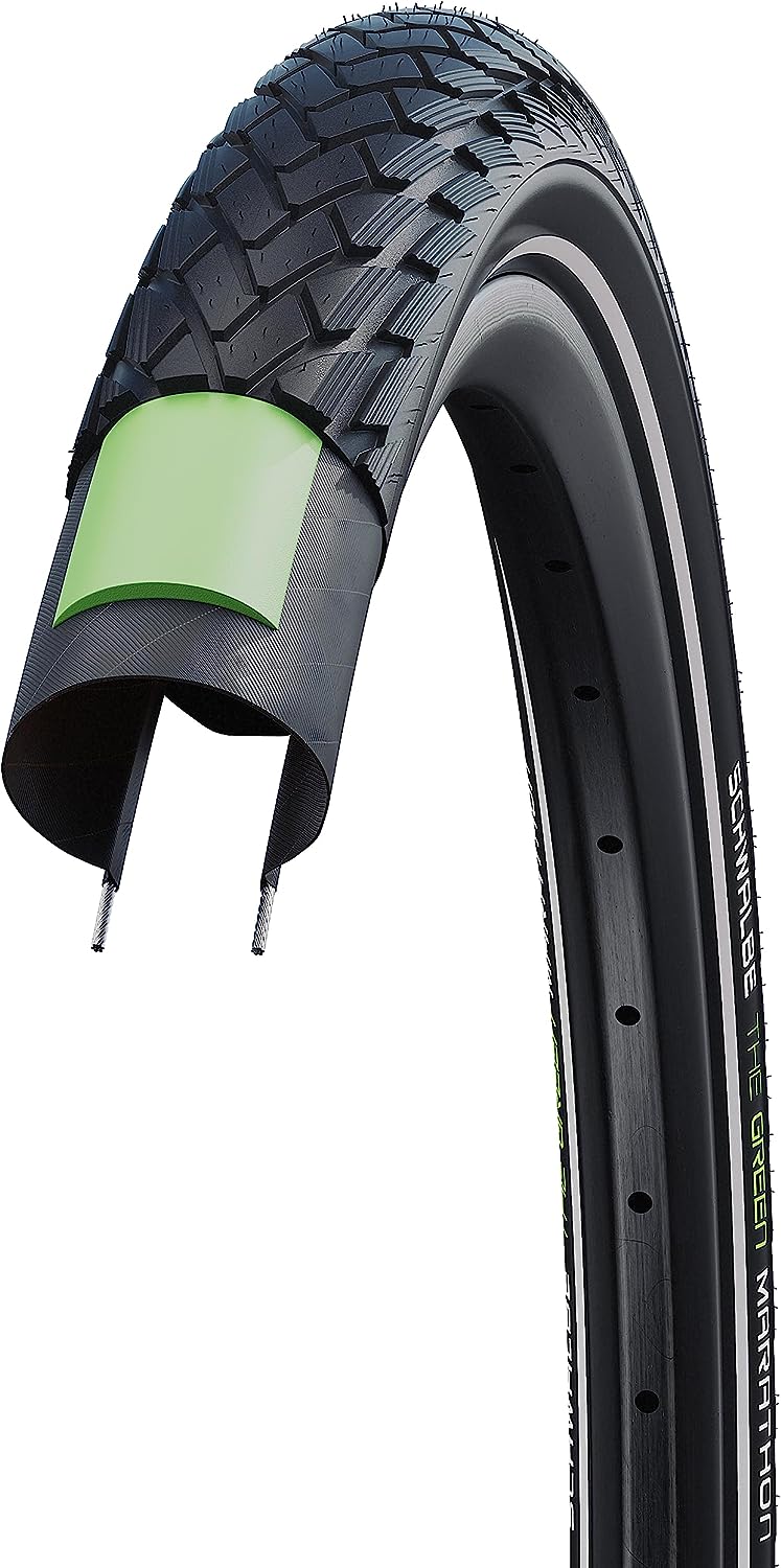 Schwalbe Green Marathon GreenGuard Tyre Black/Reflective, 32-622 (28x1.25 | 700x32C