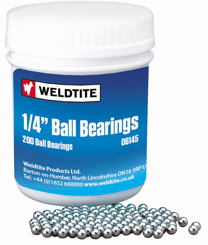 Weldtite 1/4 British Made Case Hardened Bearings (200Pcs) 1/4"
