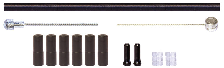 Clarks Universal S/S Front & Rear Brake Cable Kit W/P2 Black Outer Casing