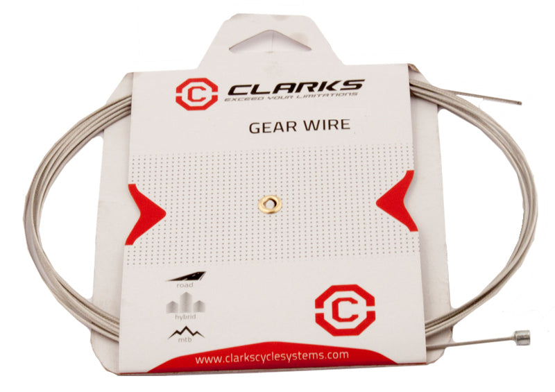 Clarks Tandem Gear Wire - Silver/Red, 305 cm