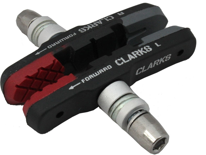 Clarks Elite Mtb/Hybrid Brake Pads Integral Block W/Triple Compound Insert Pads 72Mm