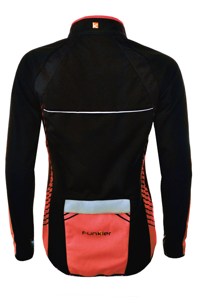 Funkier Tacona Damen Softshel Jacke Schwarz Rot XL WJ-1324, Funkier Tacona WJ-1324 - Giacca softshel da Donna, Taglia XL, Colore: Nero/Rosso, Funkier Tacona WJ-1324 Ladies Softshell Jacket in Black/Re