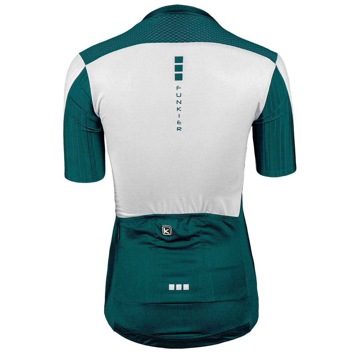 Funkier Ixara Gents Short Sleeve Elite Jersey in Teal/White - X-Large