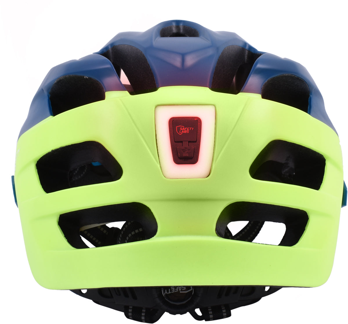SAFETY LABS In-Mold VOX Fahrradhelm für Erwachsene, Blau/Gelb, matt, T.M (54-57 cm