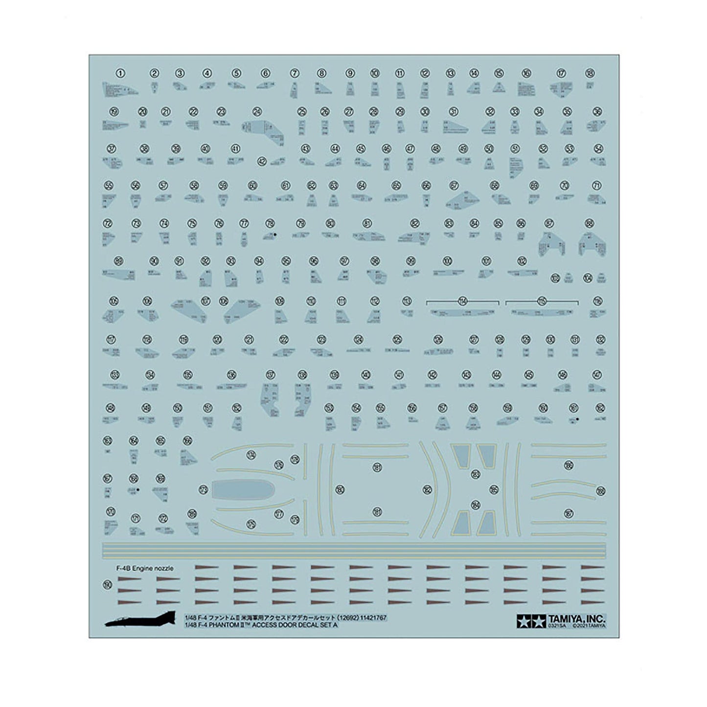 Tamiya 12692 F-4B Phantom II Door Decal Set A 1:48 Model Kit
