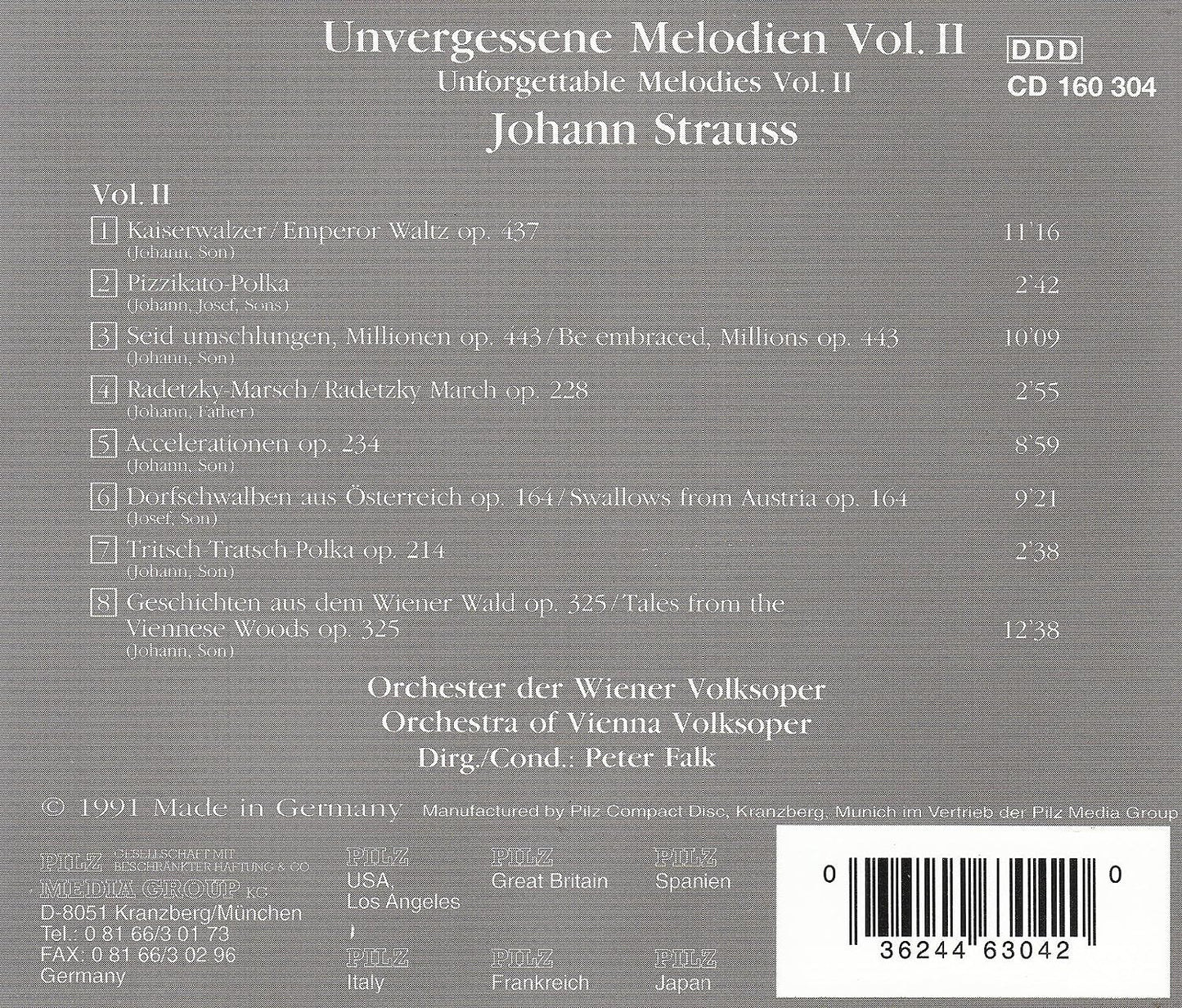 Strauss: Unvergessene Melodien Vol.Ii