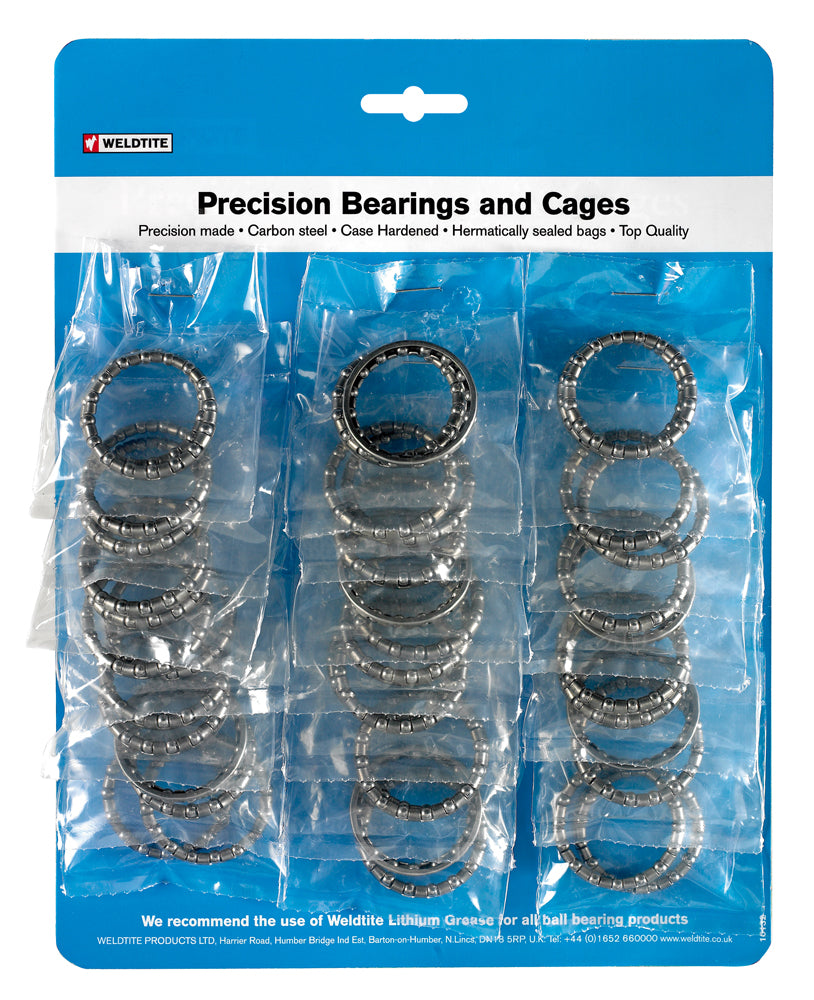 Weldtite ATB/BMX Head Race Ball Cage Bearings - Silver, 3/16 Inch