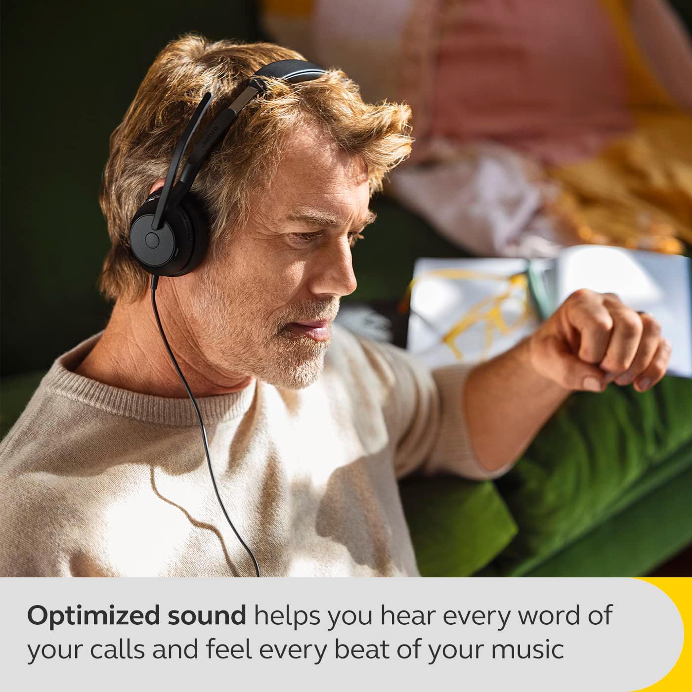 Jabra Evolve2 50 Wired Mono Headset Air Comfort Technology, Noise-cancelling Mics, and Active Noise Cancellation - Works with all Leading UC Platforms such as Zoom and Google Meet - Black Black Mono All platforms