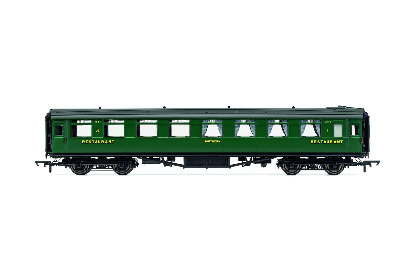 SR, Maunsell Dining Saloon Third, 7844 - Era 3. Coaches & Coach Packs. Maunsell Coaches