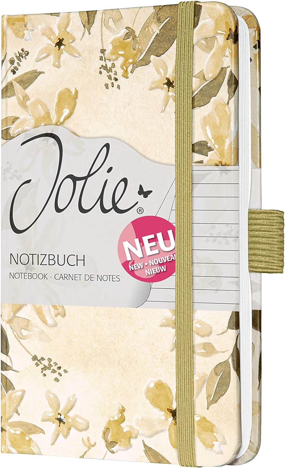 SIGEL JN336 Jolie notebook - Loose Florals Olive - lined - 9,5 x 15 cm - hardcover - 174 pages - olive Loose Florals - green olive