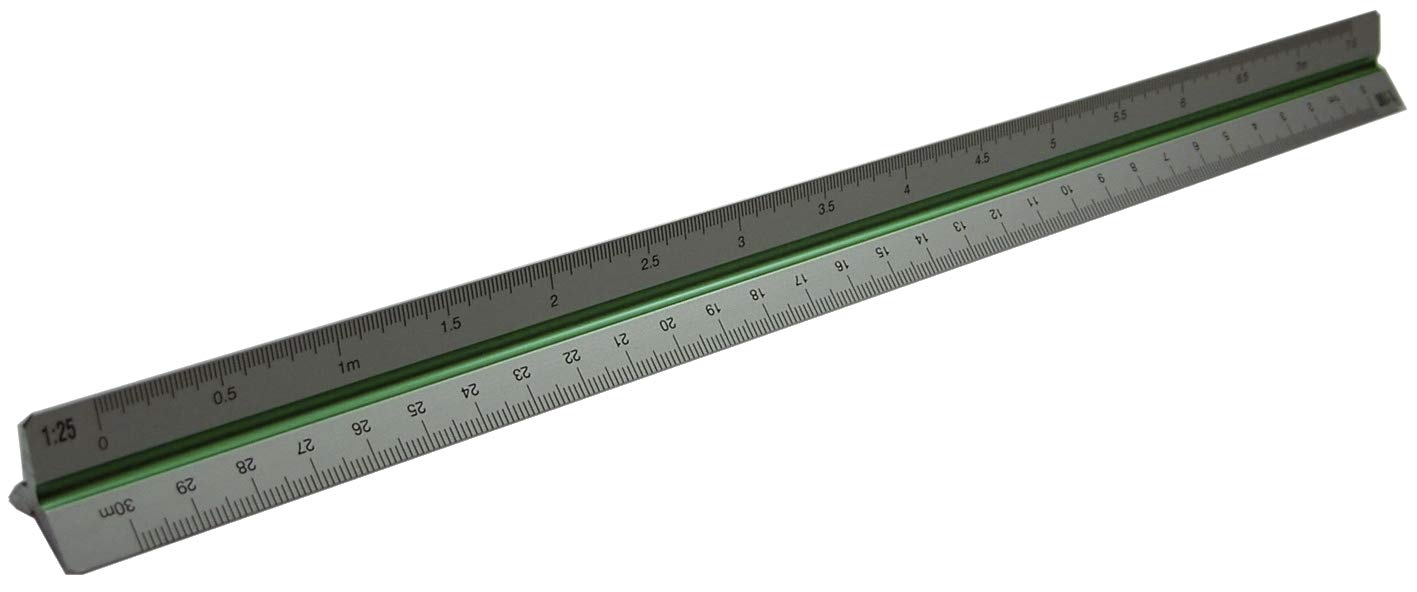 Rumold 195DIN30 Triangular Mass – Ruler 30 cm Aluminium