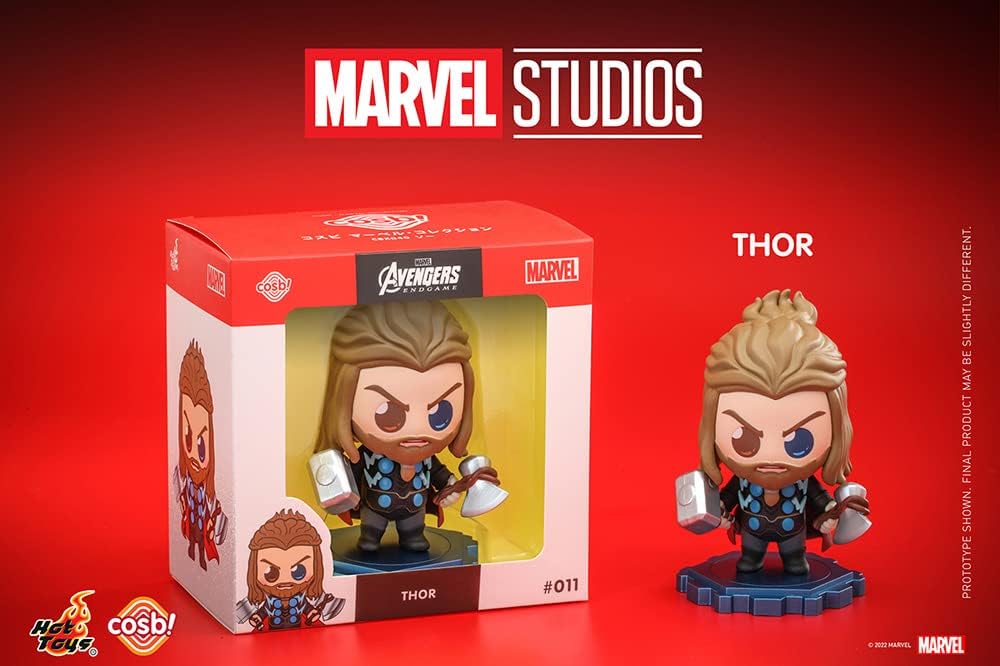 ホットトイズ(Hot Toys) Cosbi Marvel Collection CBX040 Avengers: Endgame Movie Thor #011 Non-Scale Figure, Black, Height Approx. 3.1 inches (8 cm)