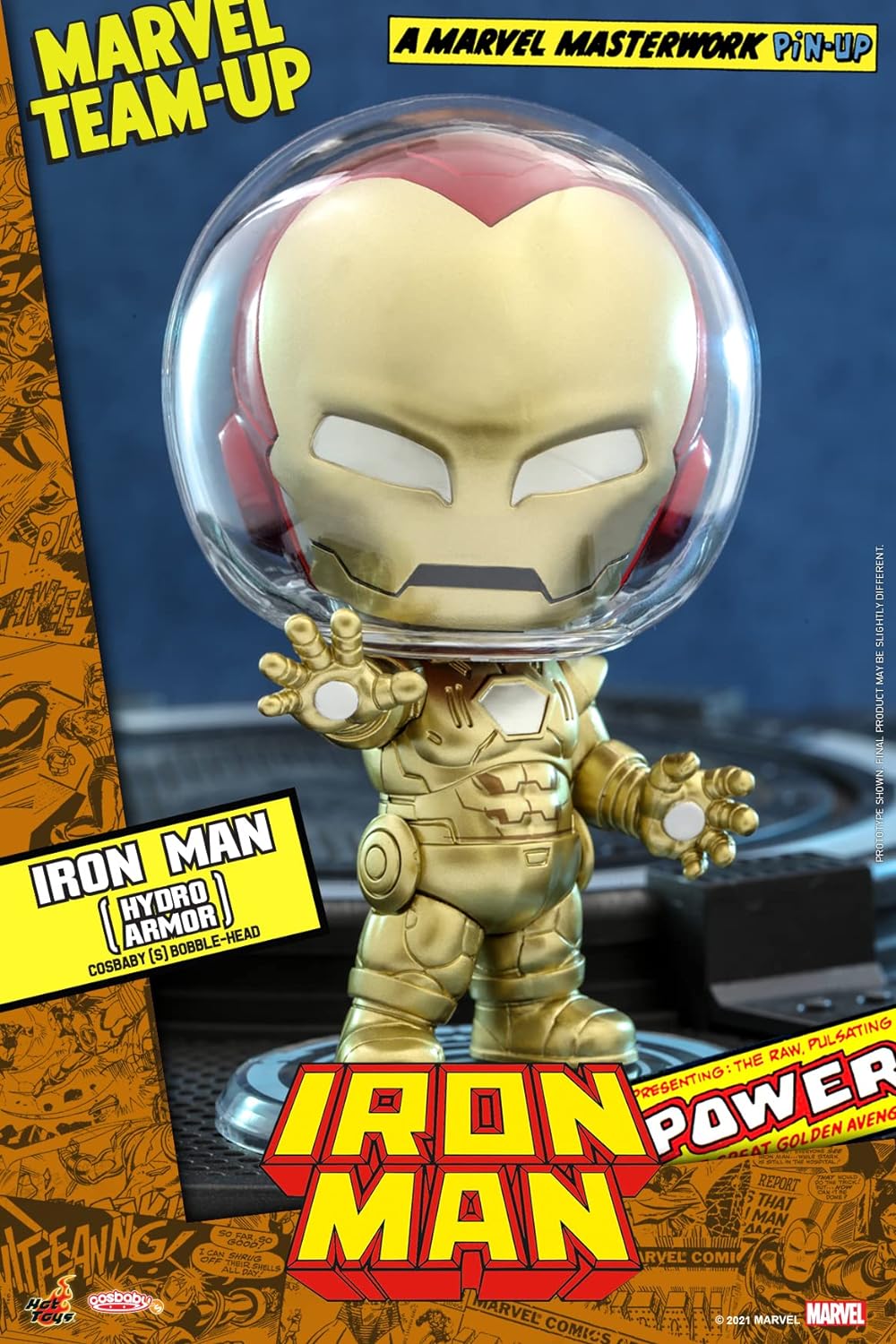 Hot Toys Marvel Comics Cosbaby (S) Iron Man (Hydro Armor) 10cm Figure