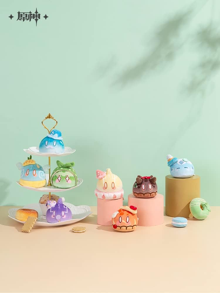 MiHoYo Genshin Impact peluche Slime Sweets Party Series Hydro Slime Pudding Style 7cm