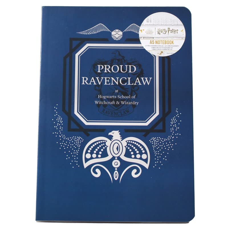 Harry Potter Half Moon Bay A5 Soft Notebook - Proud Ravenclaw - Journal Notebook A5 Merch - Ravenclaw Gifts