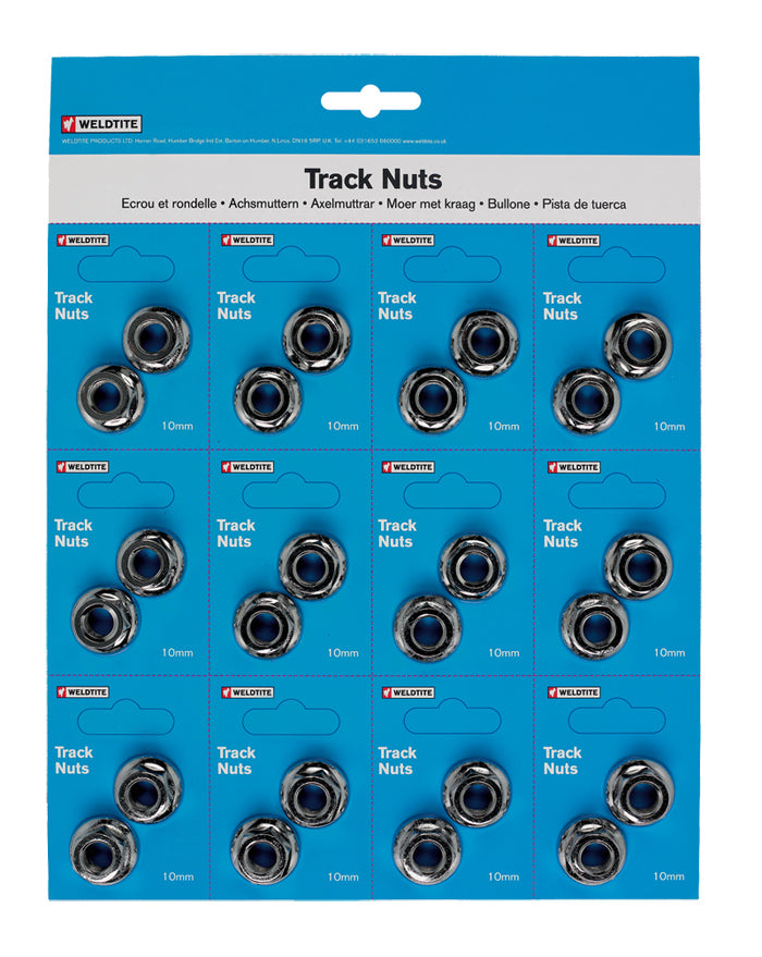 Weldtite 3/8 inch Track Nuts (12 Pairs = 1 Card), 8362