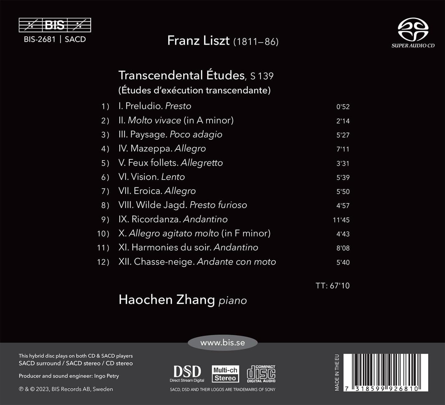 Franz Liszt: Transcendental Études