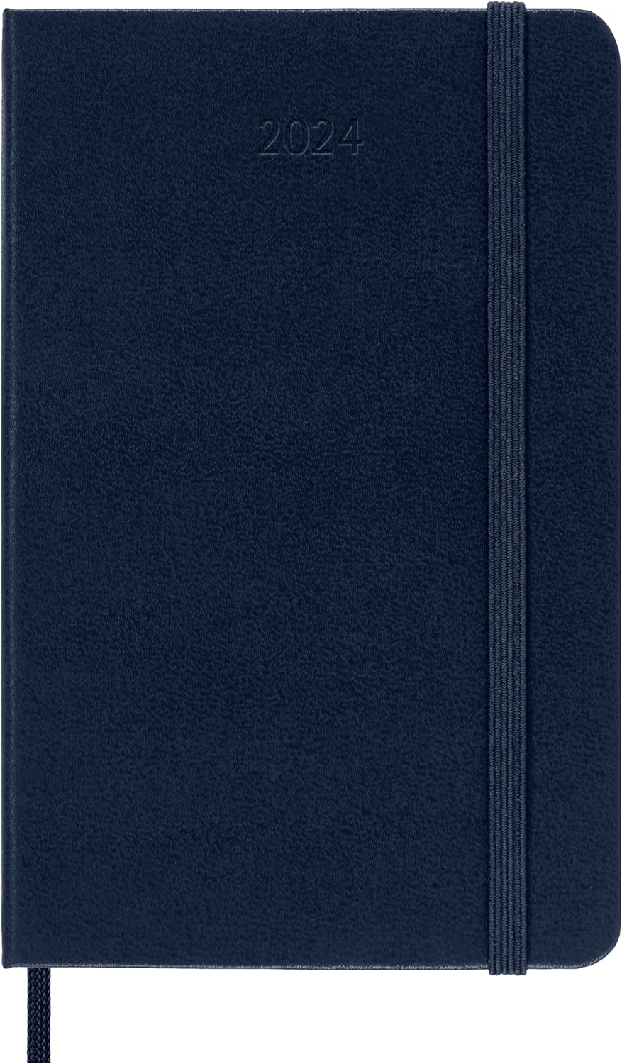 Moleskine Daily Agenda 12 Months 2024, Agenda 2024, Size Pocket 9x14, Hard Cover and Elastic Closure, Colour Sapphire Blue Daily Hard Cover - Pocket Sapphire Blue