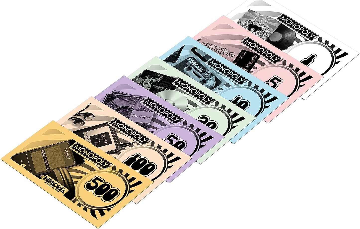 Jimi Hendrix Monopoly Board Game, Advance to Band of Gypsys, Electric Ladyland and Axis Bold as love, expand your empire and trade your way to victory, gift for players aged 8 plus
