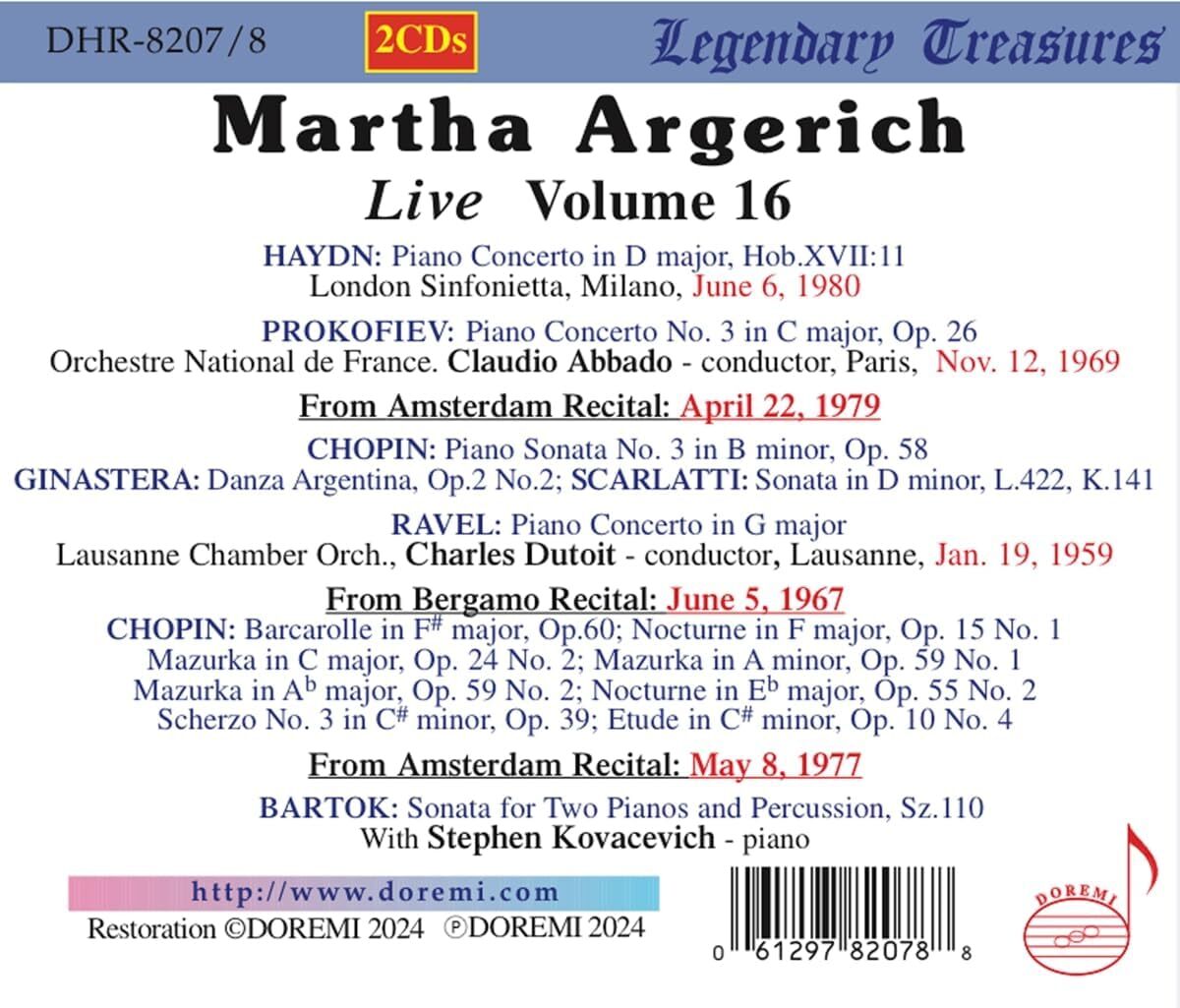 Martha Argerich: Live - Volume 16